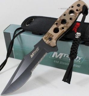 Mtech Desert Camo Full Tang Survival Combat Hunting Knife w/Sheath 