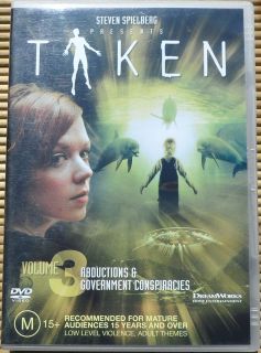 DVD. Taken Vol 3 Abductions & Government Consp. Stephen Spielberg 