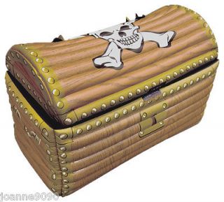 INFLATABLE BLOW UP PIRATE TREASURE CHEST DRINKS COOLER PARTY 