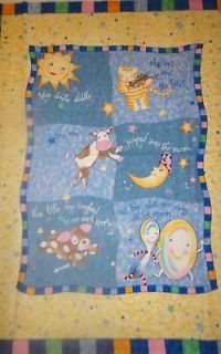 Nursery Rhymes Hey Diddle Diddle Quilt Panel Fabric