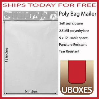 100   9 X 12 POLY MAILERS White Poly Bags 9x12  PM#2