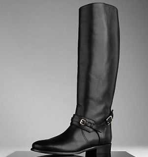   Bridle Black Leather Riding Equestrian Boots sz 8.5 Msrp 795.00
