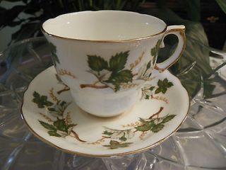 Arklow Fine Irish Bone China, Grape Leaves and Vines Cup and Saucer 