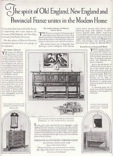 1927 Erskine Danforth Ad: Old England New England French Provincial 