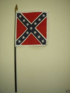 Confederate Field Art Historical Mini Desk Flag 4 X 4