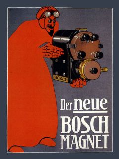 Bosch Magnet Start for your Car Automobile Driver Vintage Poster Repro 