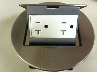   Pop Up Floor Box W/20A TR Outlet Tamper Reistant Safety Receptacle
