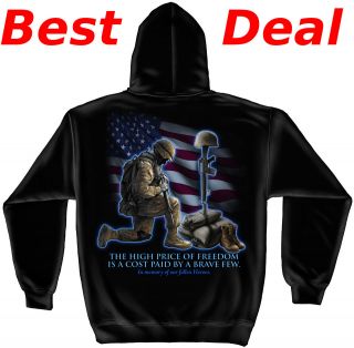 POW MIA Hoodie Memory Fallen Brothers Army USMC Navy Airforce Soldier 
