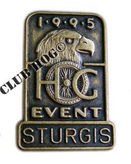 1995 H.O.G. Sturgis Rally Event Vest Jacket Pin Harley Davidson Owners 