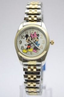 New Mickey and Minnie Two Tone Stretch Band Classic Watch MCK803