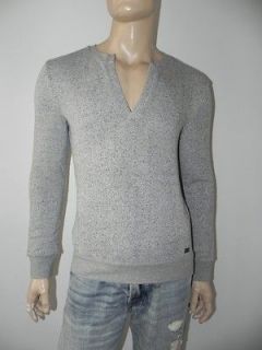 New Armani Exchange AX Mens Slim/Muscle Fit Split V Neck Sweater