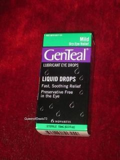 GenTeal Mild Dry Eye Relief Lubricant Liquid Eye Drops .5oz 15 mL 