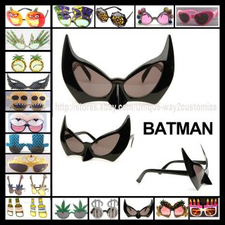 BATMAN Sunglasses for Fun Halloween Costume CAT WOMAN BAT MAN EYEWEAR