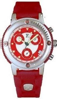 Faconnable F Chrono in Red with red Silicon Strap