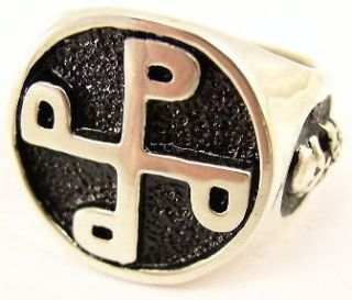 The Phantom Good Mark Ring, Size 14 Silver Plated