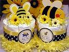   AS CAN BEE baby shower mini diaper cake centerpiece   bumblebee favors