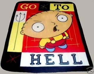 Family Guy blanket bedding 50x60 FREE SHIPPING Stewie we ship intl