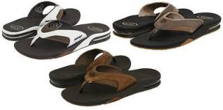REEF LEATHER FANNING MENS THONG SANDAL SHOES ALL SIZES
