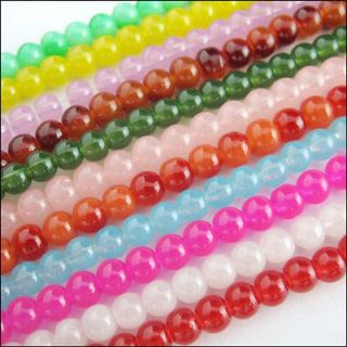 4mm,6mm,8mm,10​mm,12mm Glass Round Spacer Beads Charm Jelly 11Colors 