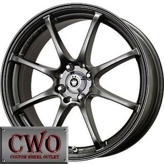 17 Black Konig Feather Wheels Rims 5x100 5 Lug WRX Impreza Subaru XD 