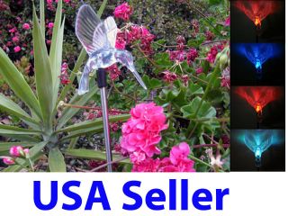 SOLAR LIGHT HummingBird LED COLOR CHANGING Garden yard lawn stake 