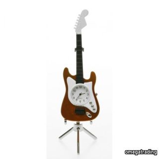 CLASSIC FENDER STYLE ELECTRIC GUITAR MINIATURE NOVELTY CLOCK   BRAND 