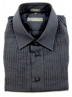 New SALVATORE FERRAGAMO Italy Black Tuxedo Tux Dress Shirt XL NWT $350 