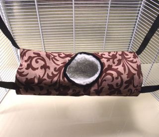   TUBE HAMMOCK Damask ~ Rats Ferrets Degus Rodents ~ Suspend from cage