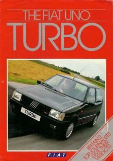 Fiat Uno Turbo IE 1985 87 UK Market Sales Brochure