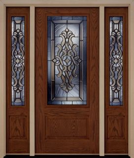 Fiberglass Exterior Sleek Entry Door   12 or 14 inch sidelites 