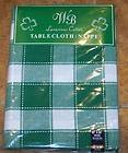 St. Patricks Day Tablecloth Green & White Plaid 60x84 OR 60x102 U 