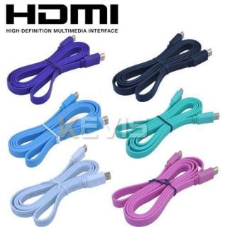 5M Noodle Flat High Speed HDMI Cable For HDTV DVD PS3 Xbox360 TV 