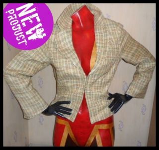   STYLE WEAVED TWEED LINED YELLOW FITTED FLECK BLAZER JACKET SIZE 12