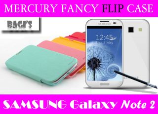 Samsung galaxy Note 2 II MERCURY Fancy Flip Diary wallet leather case 