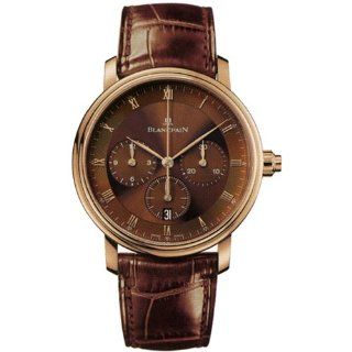 Blancpain Mens 6185.3646.55 Villeret Chronograph 18K Gold Watch 