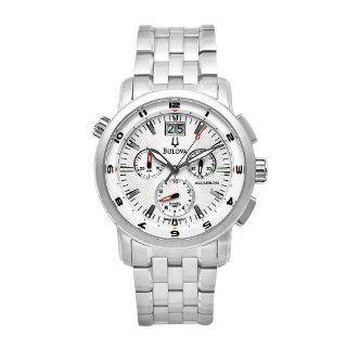  Stainless Steel White Chronograph Dial Watch Watches 