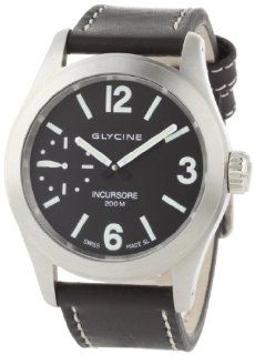 Glycine Incursore Manual Black Dial on Strap: Watches: 