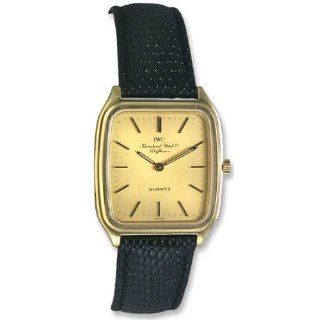   18k Gold Mens Vintage Strap Watch IWS00750: Watches: 