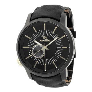 Rip Curl Mens A2297 MID Detroit Leather Midnight Black Watch: Watches 