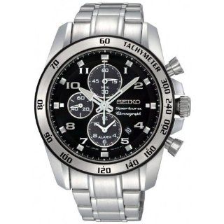   Steel Black Dial Chronograph Alarm Watch Watches 
