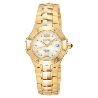 Seiko Womens SXD722 Coutura Gold Tone Watch Watches 