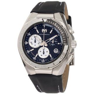 TechnoMarine Mens 110002L Cruise Steel Leather Strap Watch Watches 