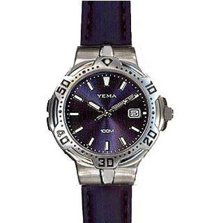 YEMA by Seiko of France Mens Stainless Steel Blue Faced Watch with 