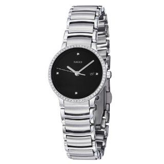Rado Mens R30933713 Centrix Stainless Steel Diamond Bezel Watch 
