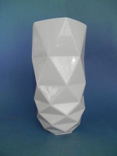 Large 60s glazed white Hutschenreuthe​r vase by Heinrich Fuchs