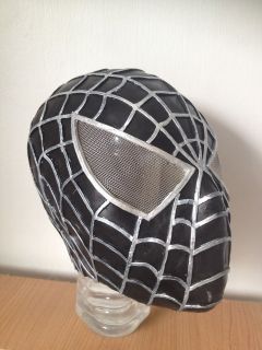 Black Spider man Mask Adult Latex Full Head Cosplay Halloween replica 