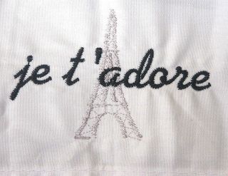 Love Eiffel Tower PILLOWCASE French France I love you