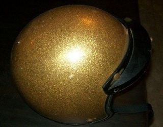   Gold Metal Flake~Sparkle~​Glitter Helmet Resembles Arthur Fulmer