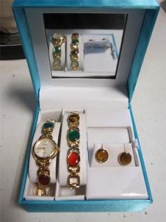 VIVANI GIFT BOX, LADIES WATCH, BRACELET, AND EARRINGS. NEW IN THE BOX
