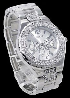 Lady Fashion Wrist Watch Silver Tone G Bracelet 3 Circles